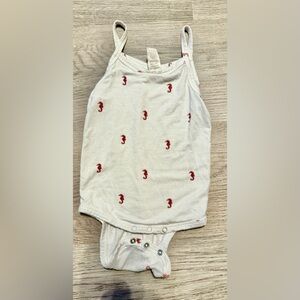 Kate Quinn Seahorse Stripe Onesie 6-12 Month Stretchy! Infant Baby